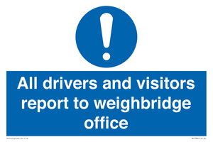 All drivers and visitors report to weighbridge office